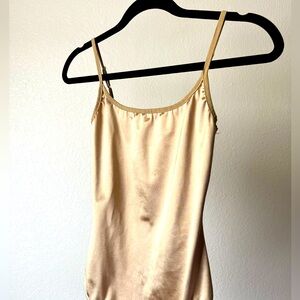 Gold free people bodysuit